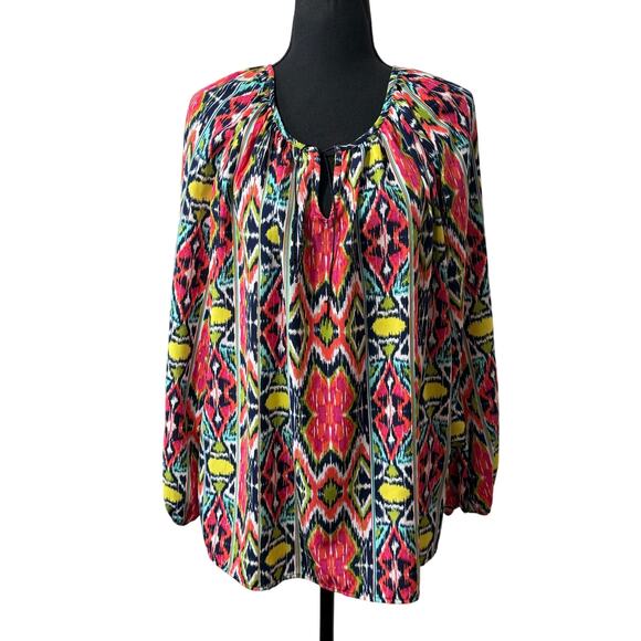 Gibson Latimer Multi-colored long sleeve boho Sz M - Picture 1 of 5